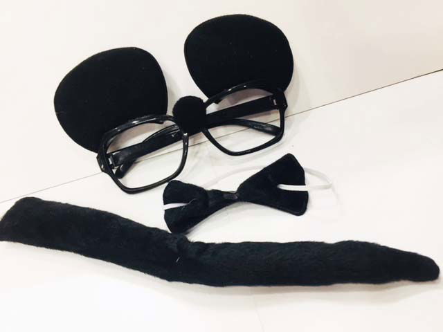 Mickey Mouse Goggles Bow Tie Tail Set