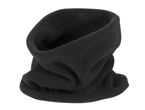 Fleece Beanie Neck Collar Unisex - Black