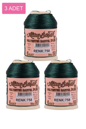 3 Pieces Altinbasak Oya and Lace Floss 20 gr - Turk - No: 758