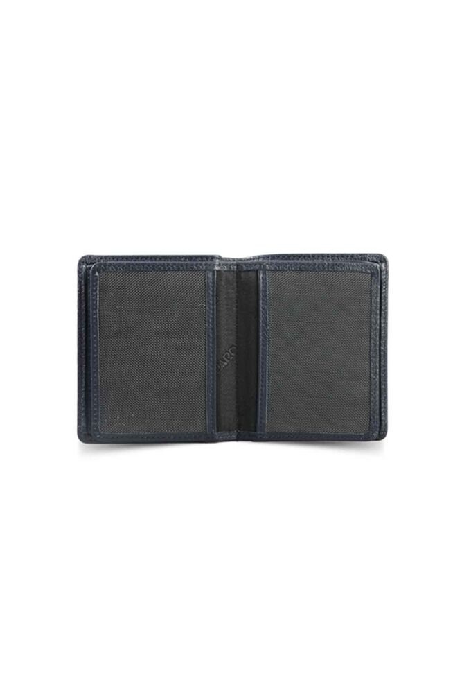 Navy Blue Men's Wallet with Medium Double Pisot and Coin Compartment