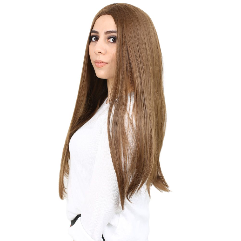 Kanekalon Fiber Synthetic Long Straight Wig / Auburn