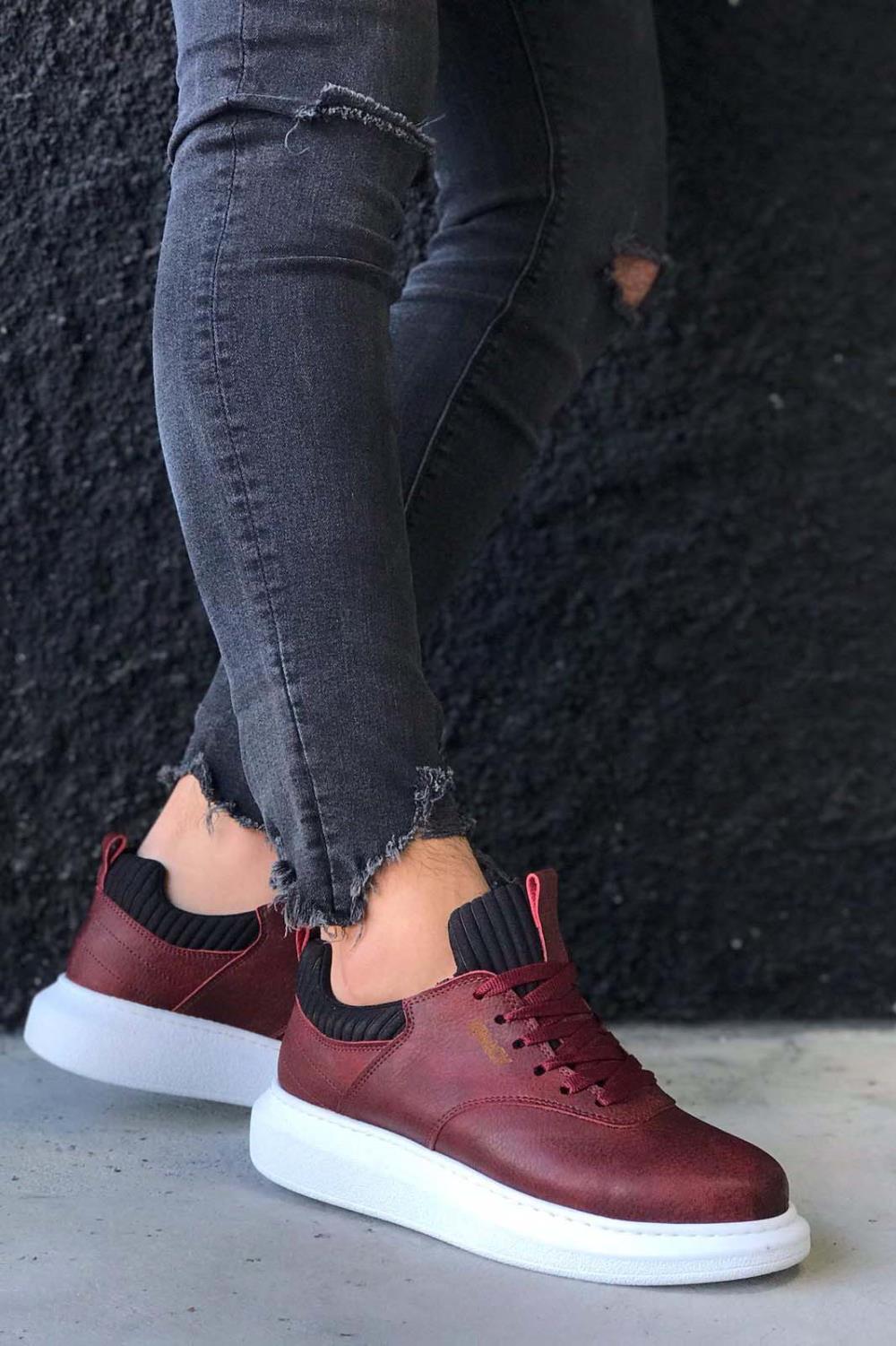 Casual Shoes Burgundy