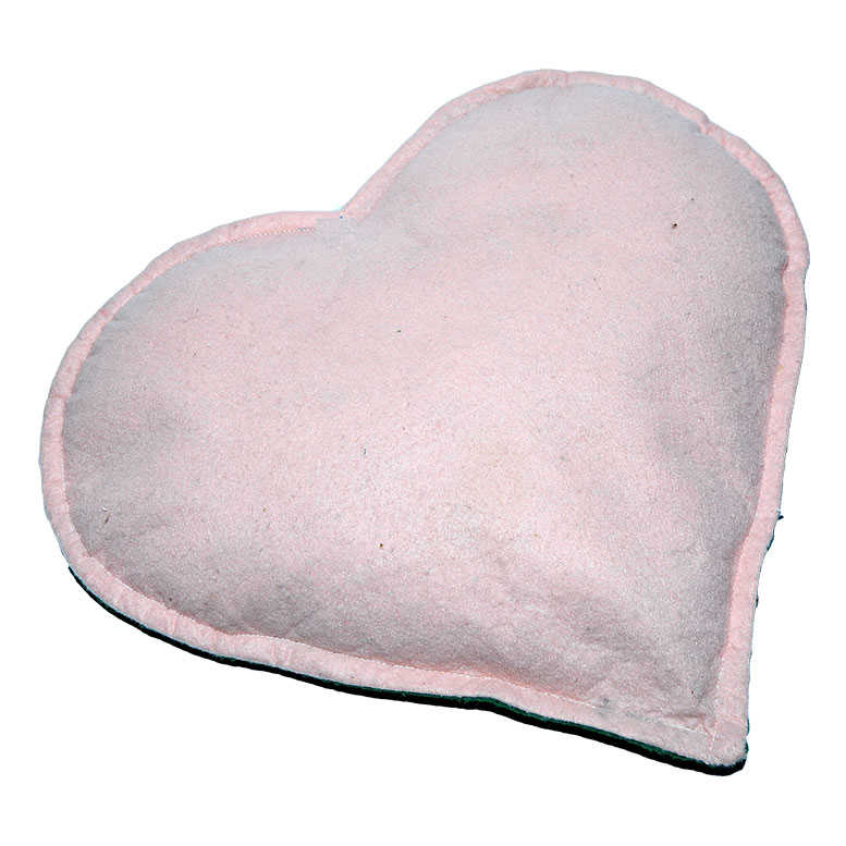 Heart Patterned Natural Rock Salt Pillow Green - Powder 2-3 Kg