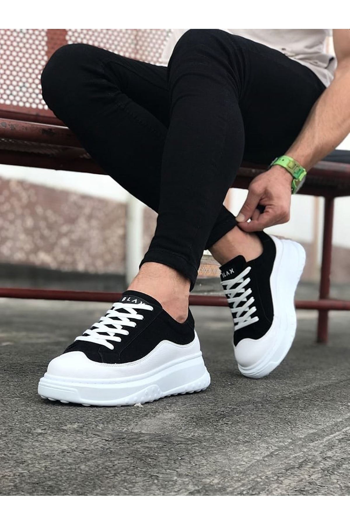 White Black Men's Shoes