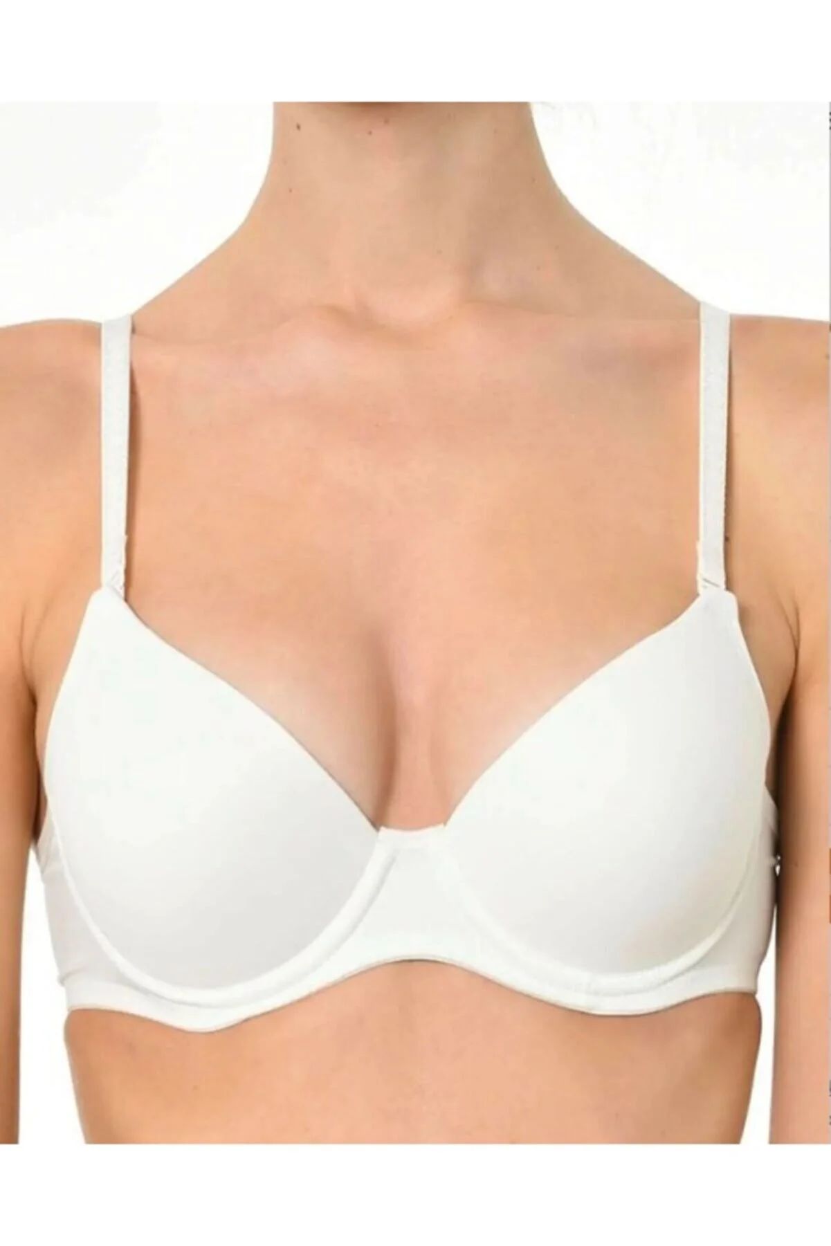 Women's Ecru Casual Basic Padded Push-Up Bra 2250