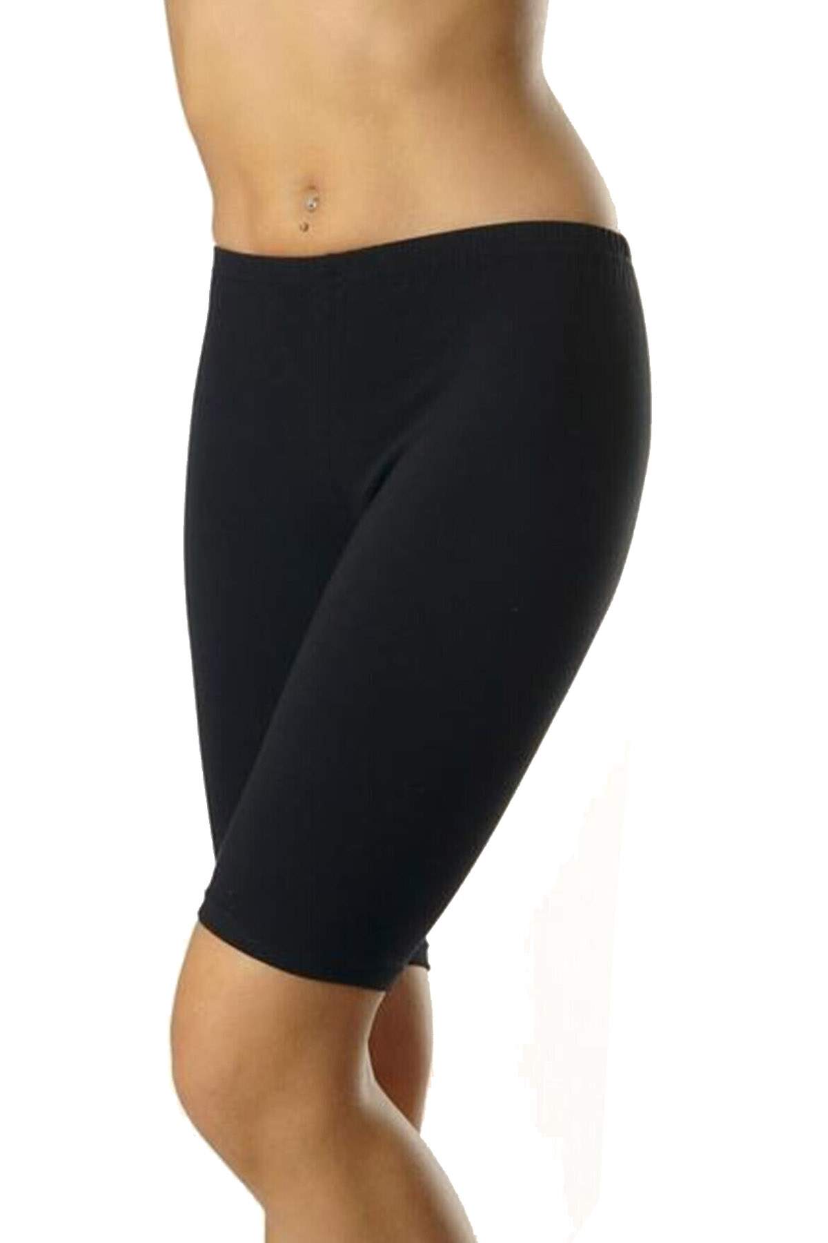 Women's Short Leggings Black - 3007A