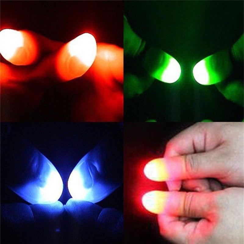 Led Lighted Colorful Magic Finger Lighted Finger Joke Finger 1Pcs