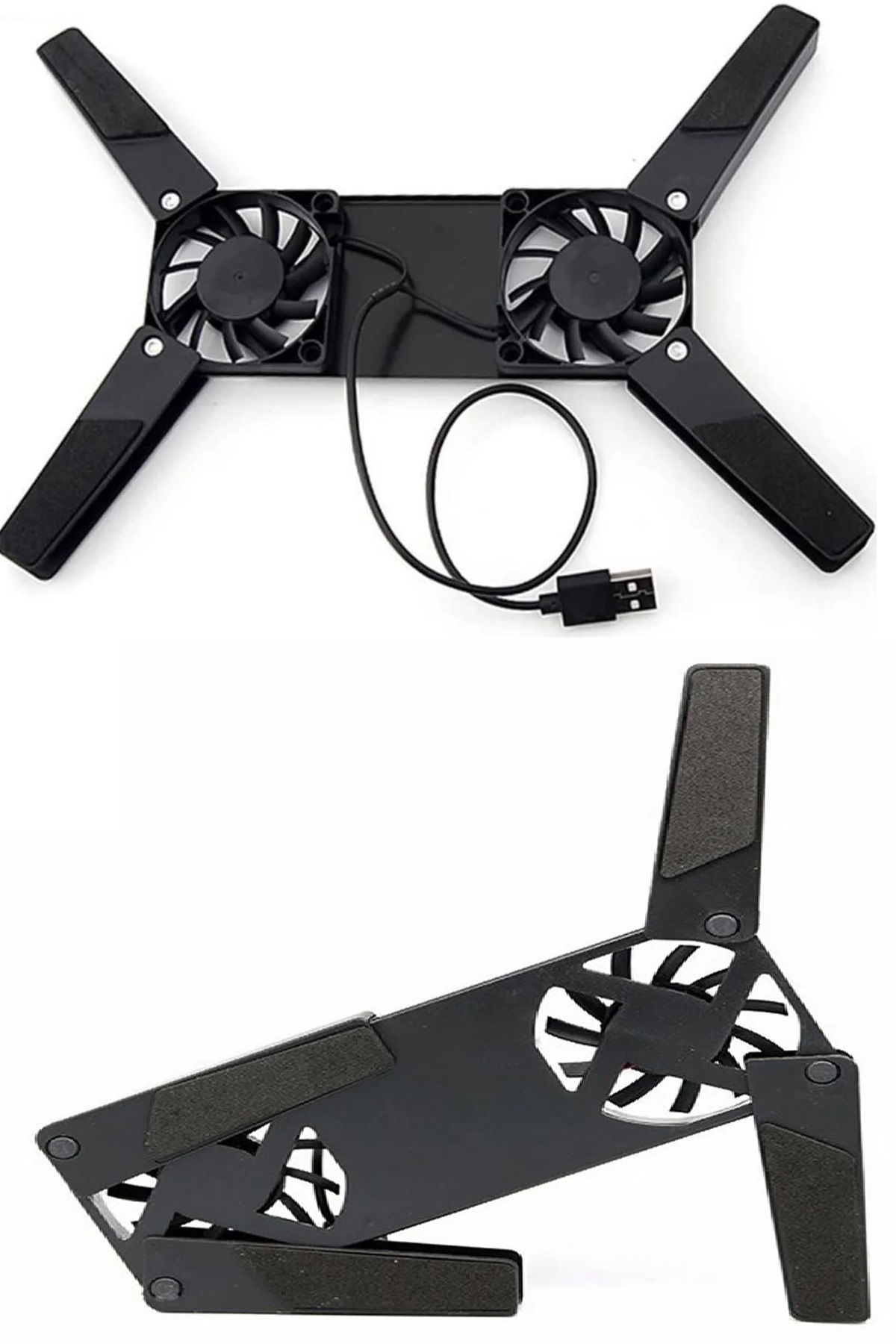 2 Fans Notebook Cooler Portable Foldable Laptop Cooler Fan Usb Stand Computer Fan