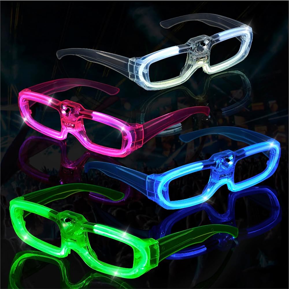 Glow Model 3 Different Functional Luminous Party Goggles Mixed Color 12 Pcs