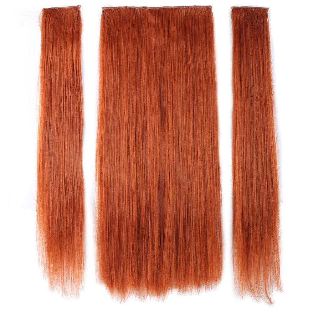 Kanekalon Fiber Synthetic Flat Half Moon + 2 Side Hair Snaps / Copper