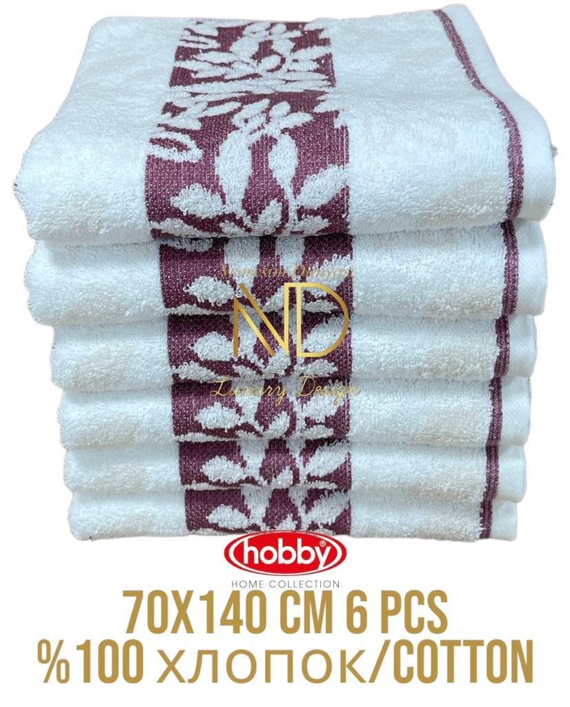 Pamuk 6´lı 70x140 Banyo Havlu Seti Spring Mor