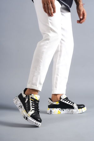 Crocodile Black Yellow Men's Shoes