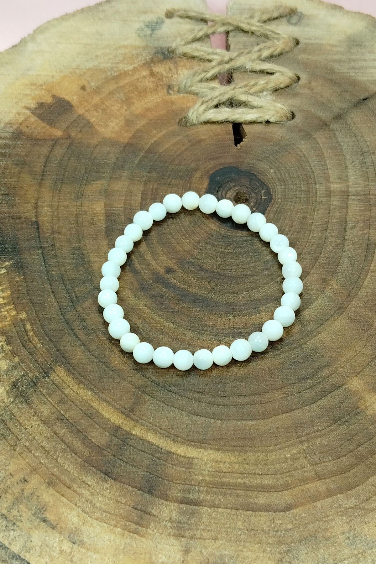 Mother of Pearl Natural Stone Bracelet Boxed