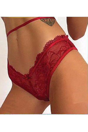 Women's Fancy Lingerie Thong Panties Perfect Fall D193 Red