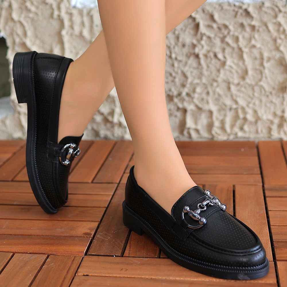 Black Skin Babette Shoes