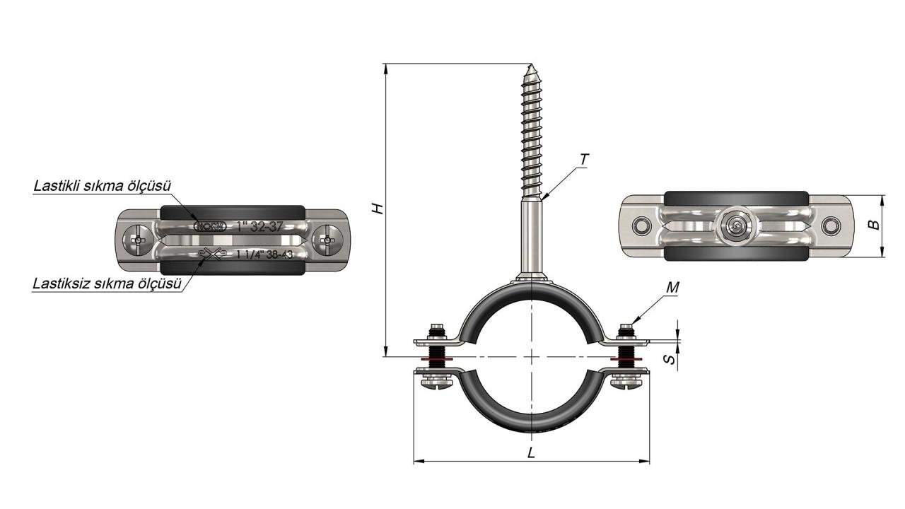 Trifon Pipe Clamp 1/2