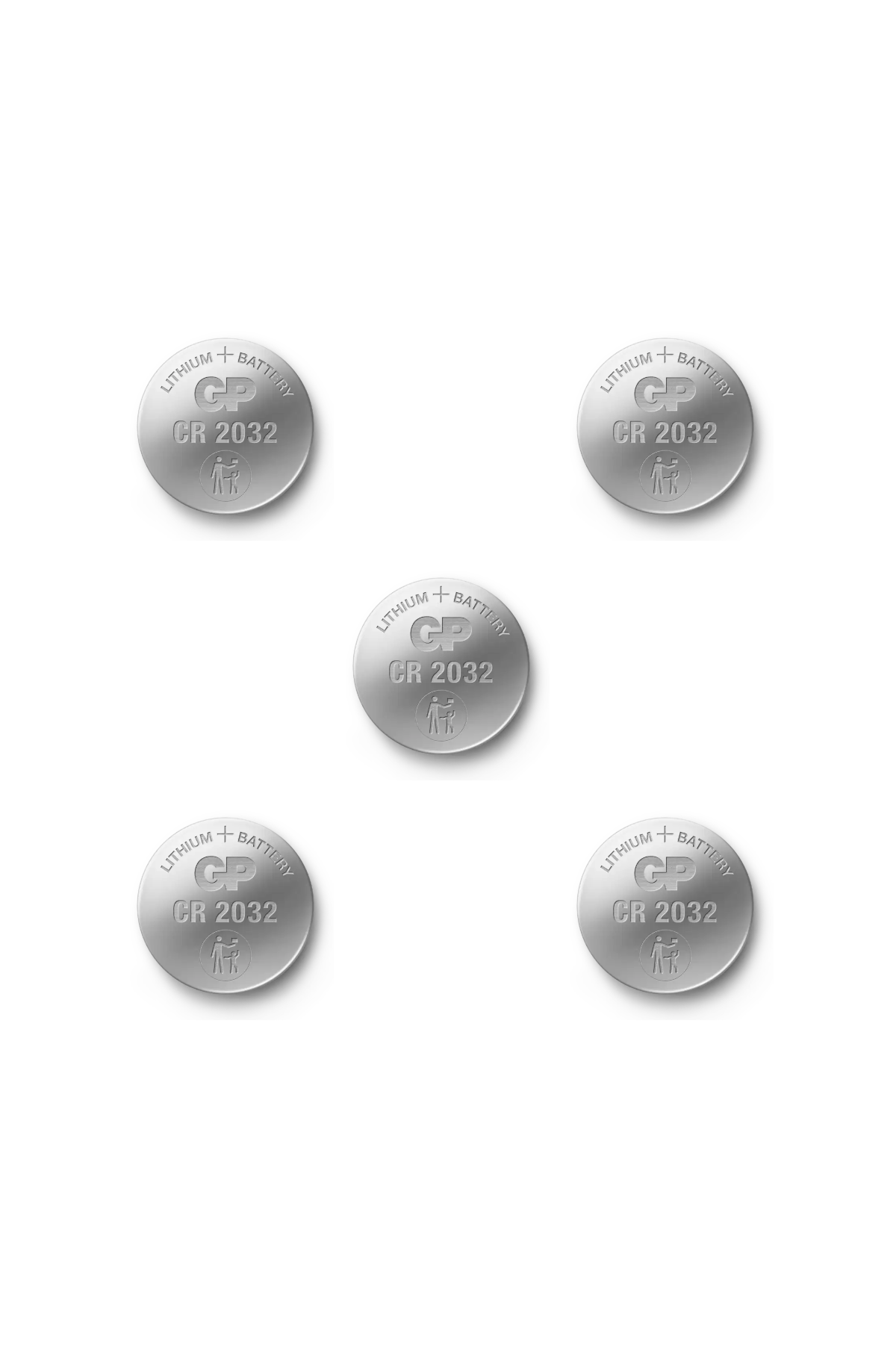 Gp Cr2032-c5 3v Lithium Button Battery 5 Pack