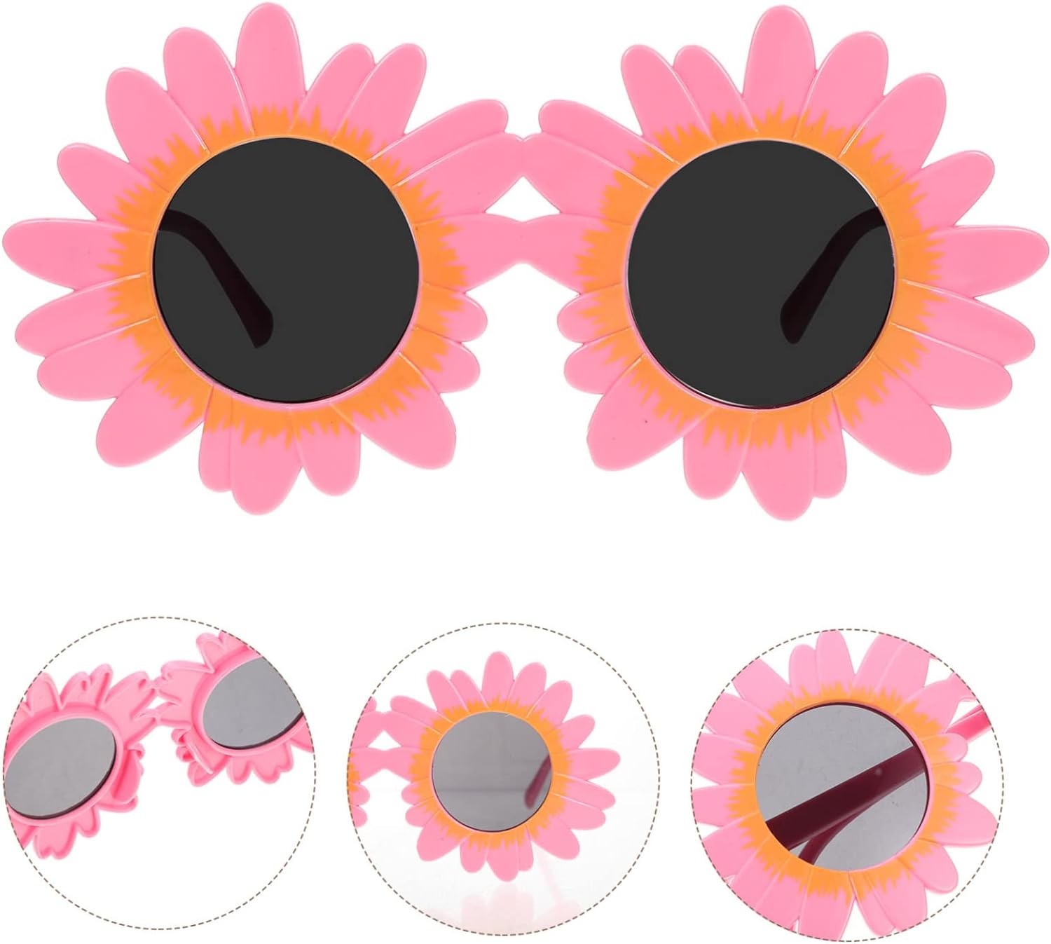 Pink Color Daisy Shaped Party Glasses 18x10 cm