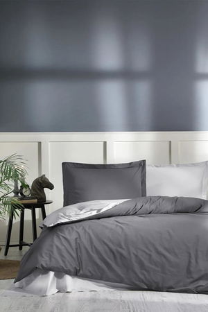 Özdilek Single Ranforce Duvet Cover Colourist Silver Anthracite