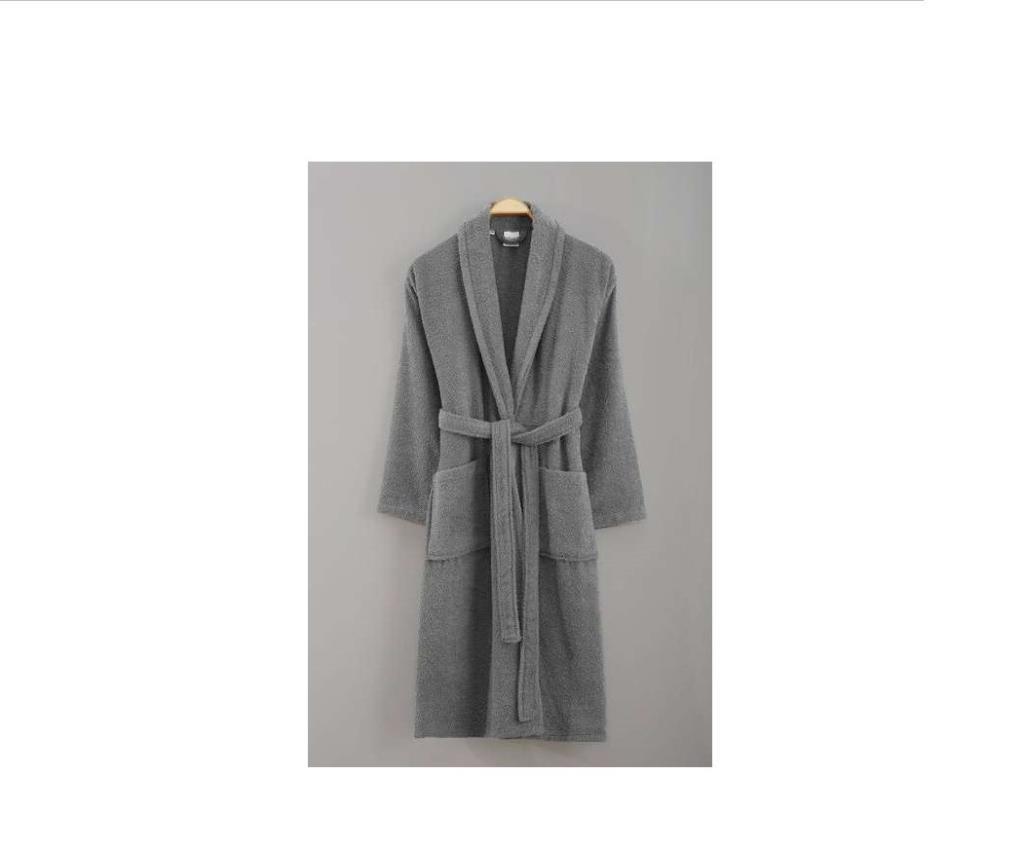 Cotton Single Bathrobe Anthracite