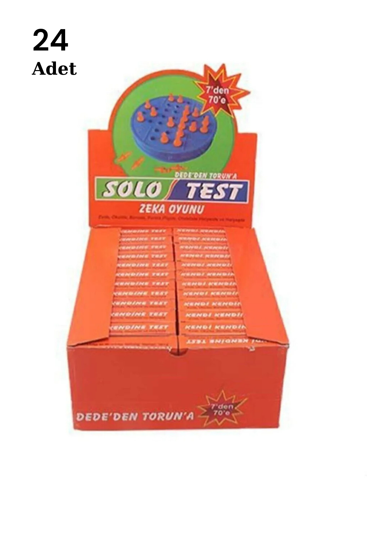 24 Pieces Solo Test Brain Game Nostalgia - Turk