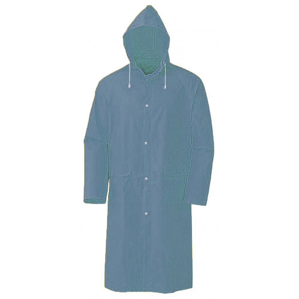 Hooded Luxury Raincoat with Pockets Navy Blue - Standard Size 2XL