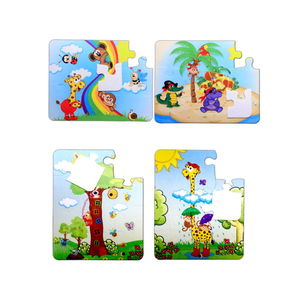 4 Set - 48 Piece Rainbow and Giraffe 3+ Felt Jigsaw Puzzle - 3 Year Old Puzzle