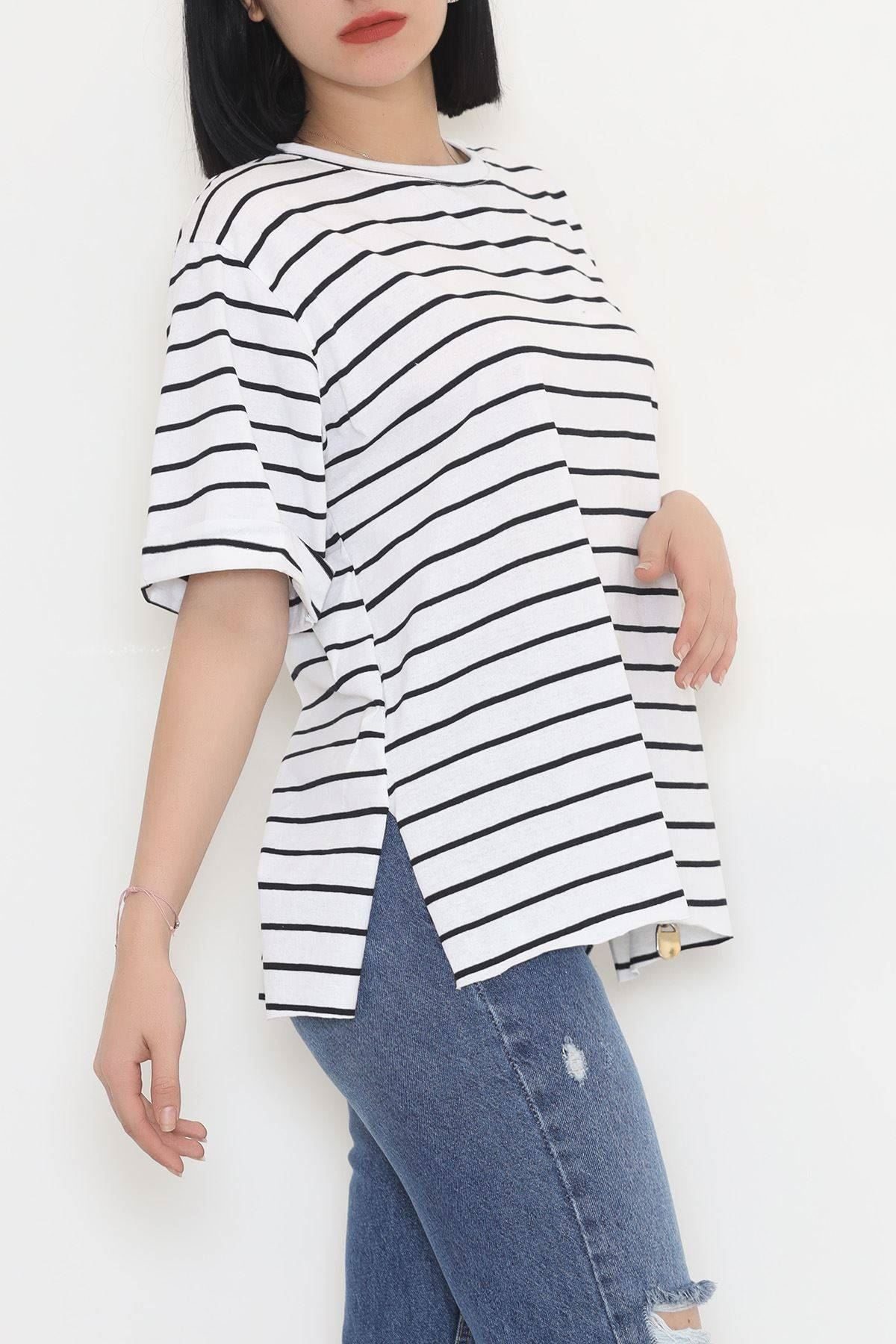 Striped T-shirt White-Black