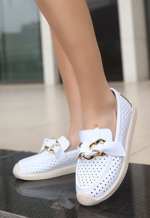 White Skin Babette Shoes