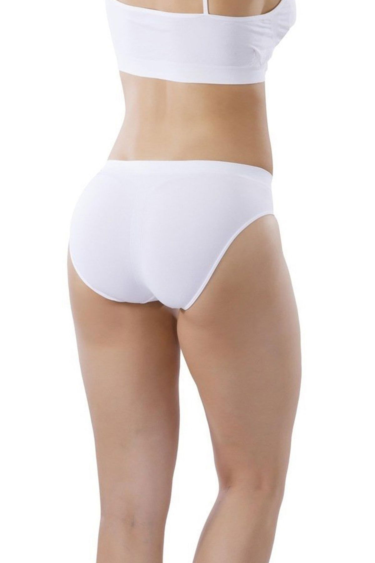 Seamless Non-marking Ladies Slip Briefs 11000 White