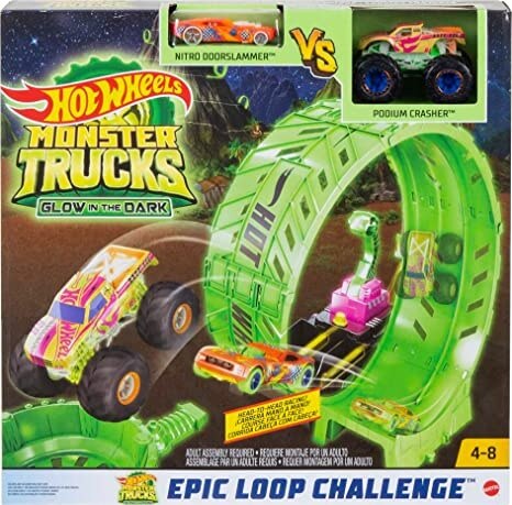 Monster Trucks Glow-in-the-Dark Circle Race Set