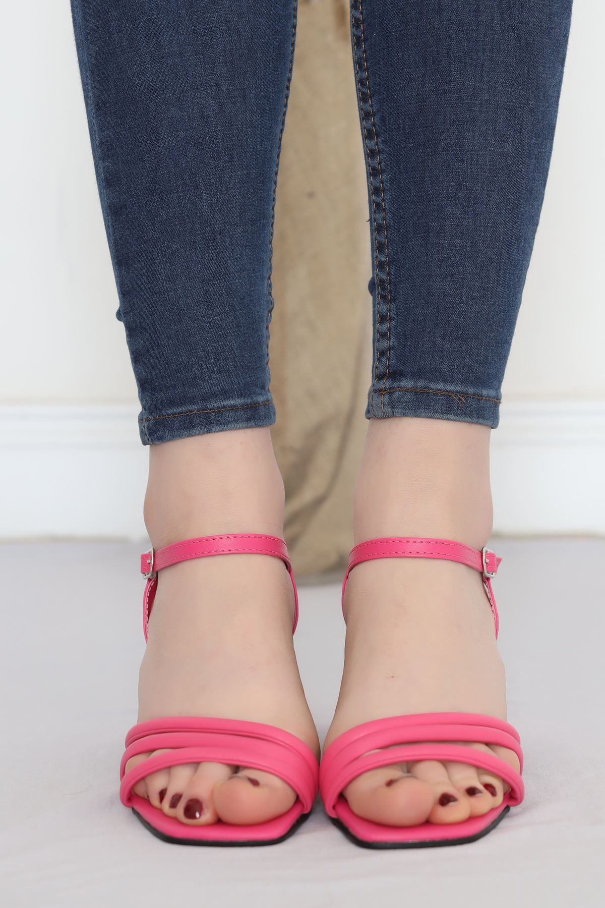 5 Cm Heeled Shoes Fuchsia