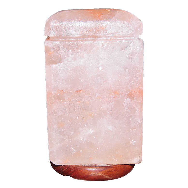 Rectangle Shaped Natural Himalayan Rock Salt Lamp 3-4 Kg With Wired Bulb