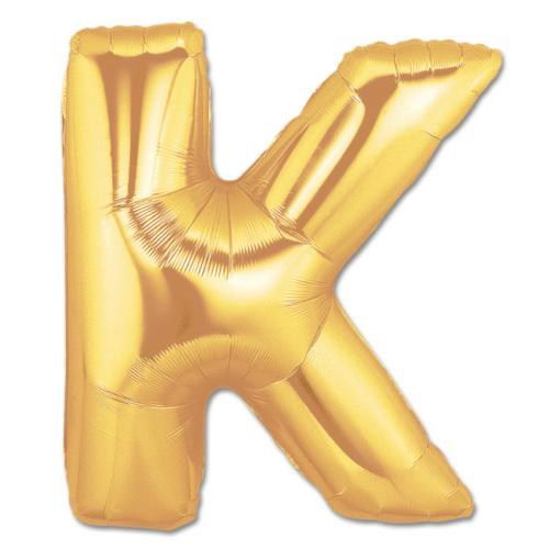 K Letter Foil Balloon Gold Color 40 inch