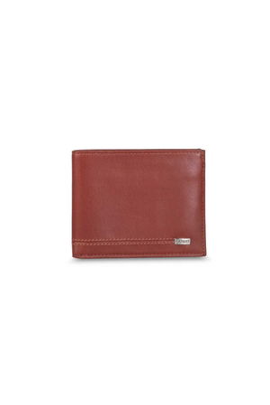 Tan Leather Men's Wallet with Coin Entry