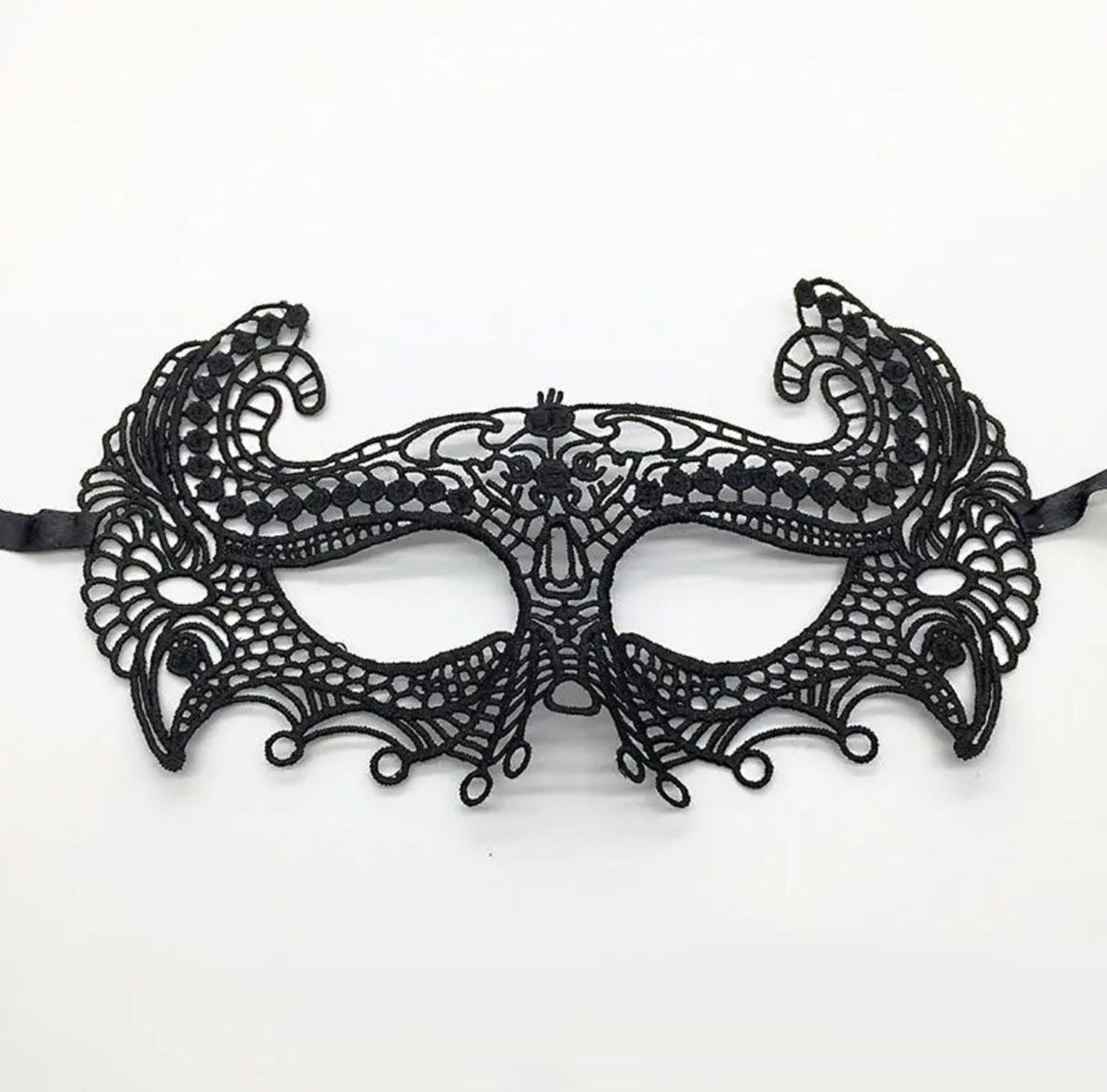 Black Color Lace Cut Lace Embroidered Prom Party Mask 4 No