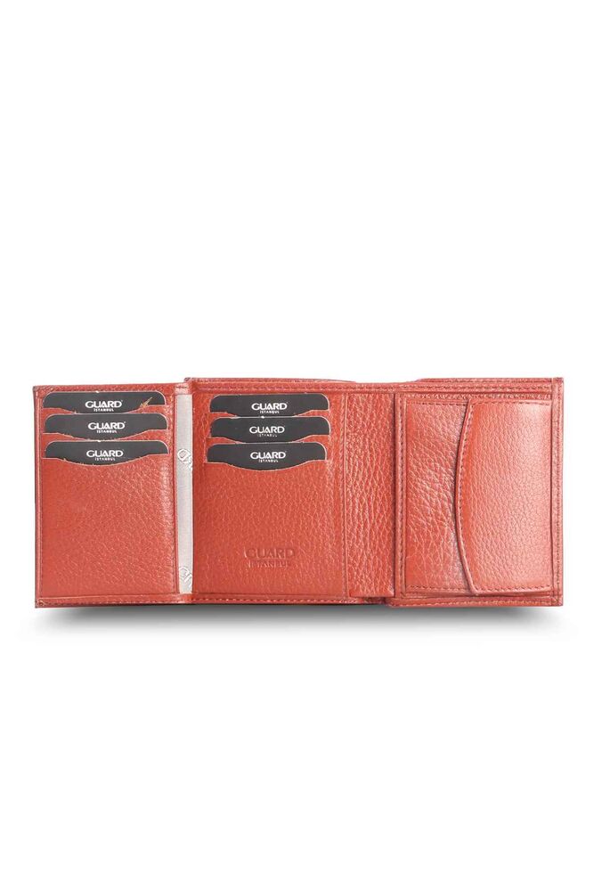 Tan Leather Men's Wallet with Coin Entry