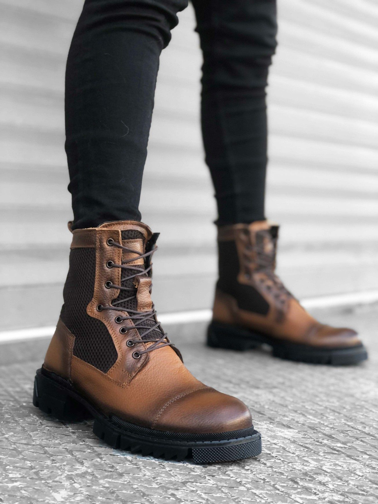 Inside Out Genuine Leather Taba Men's Boots