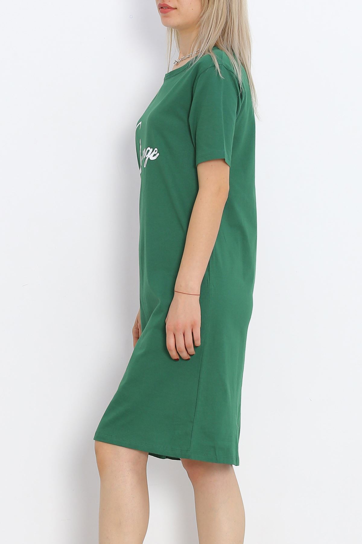 Printed Suprem Dress Emerald