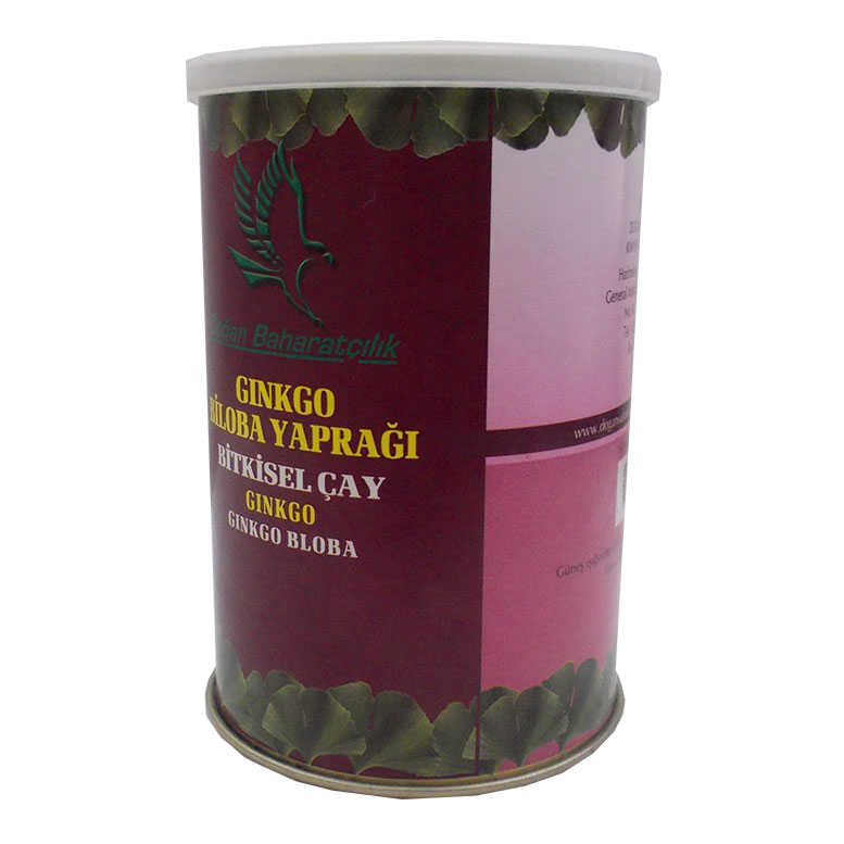 Natural Ginkgo Biloba Leaf 100 Gr Tin Box