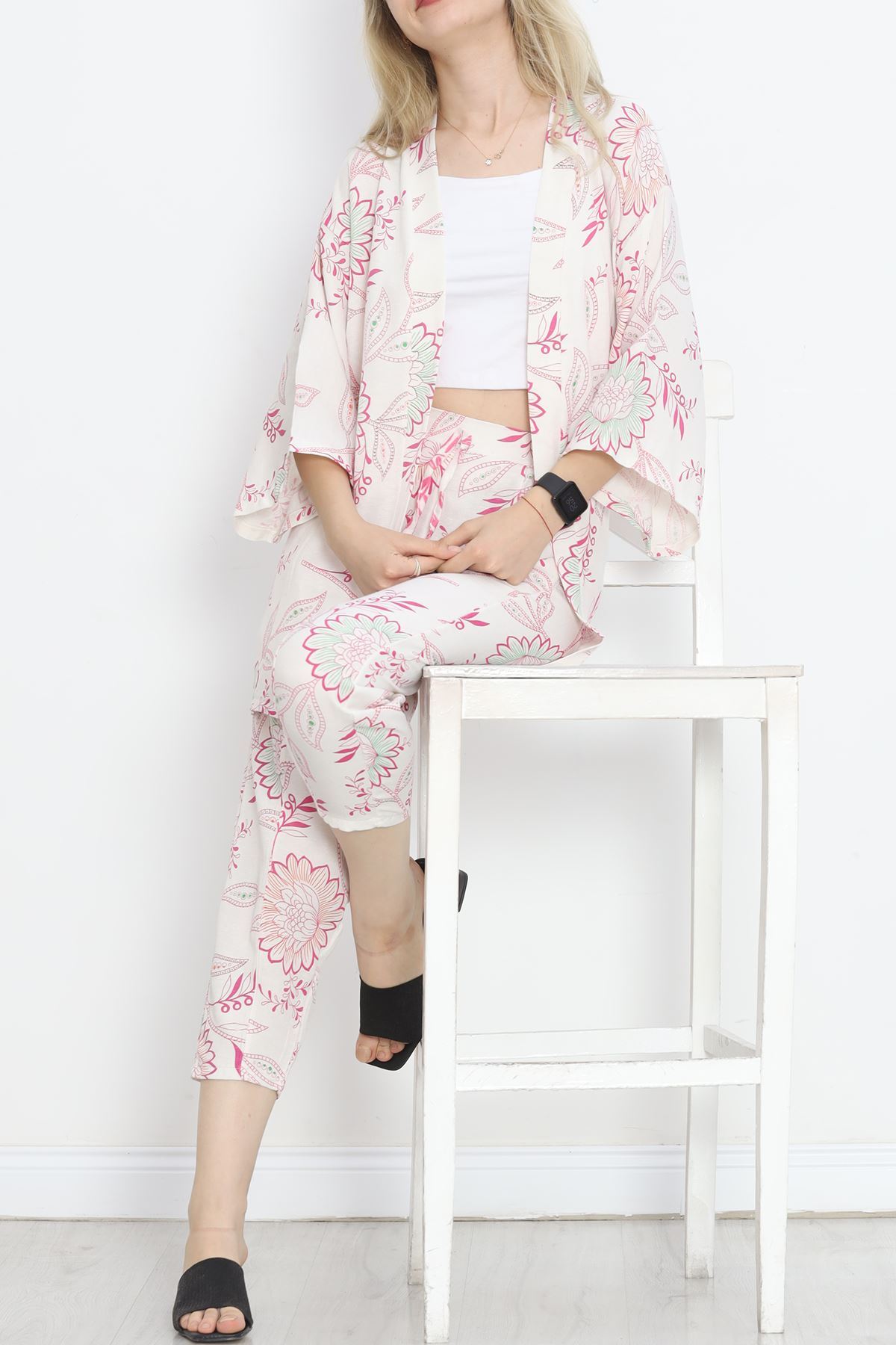 Kimono Set Whitefuchsia