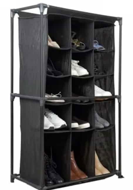 Shoe Rack - 15 Compartment Fabric Shoe Cabinet