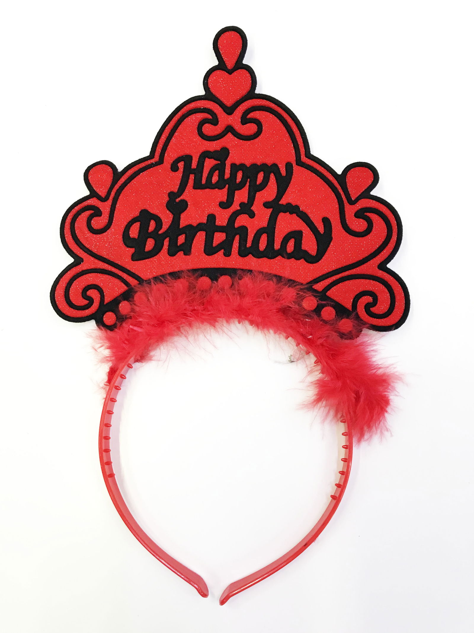 Happy Birthday Written Neon Color Crown 12 Pieces