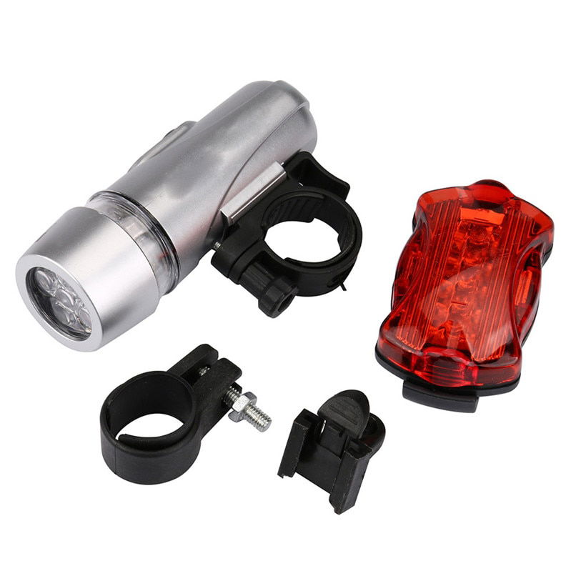 Bicycle Front and Rear Light Set Multifunctional - Gray