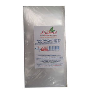 Gelatin Bag Sachet 10X20 Cm Transparent Thick Micron 1000 Gr 1 Pack