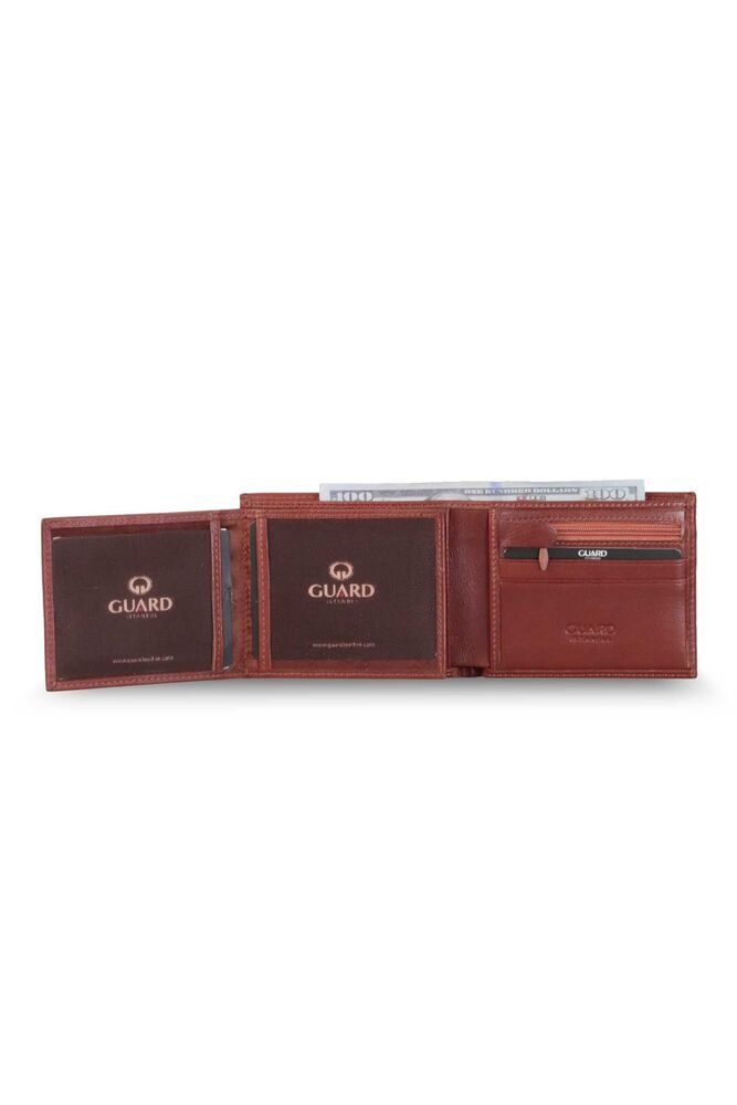 Tan Leather Men's Wallet with Coin Entry