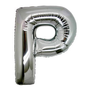 P Letter Foil Balloon Silver Color 40 inch