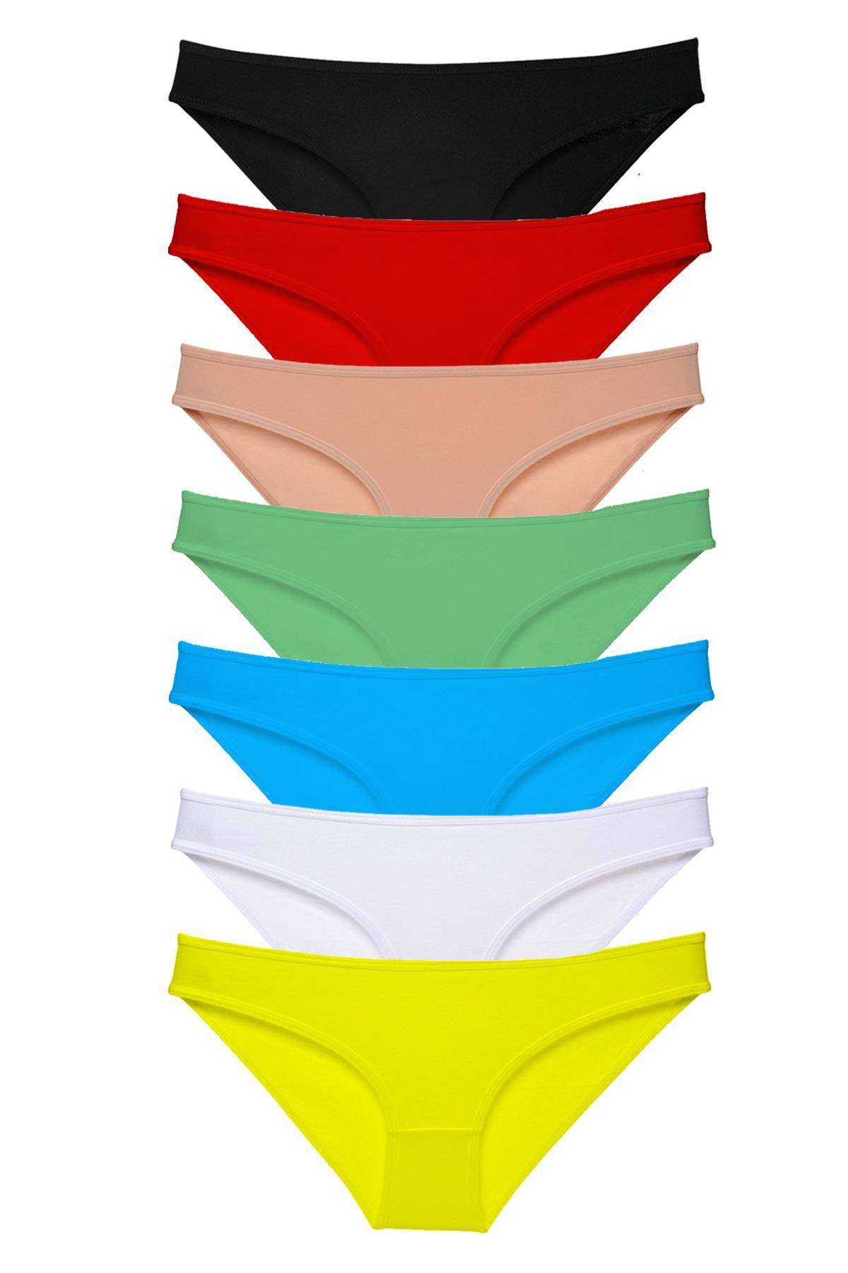 7pcs Super Eco Set Lycra Women Slip Panties Multicolor