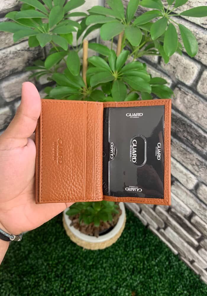 Hazelnut Leather Card Holder