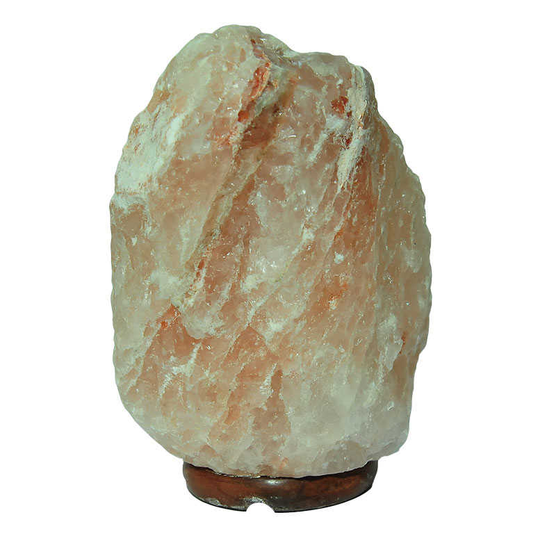 Natural Himalayan Rock Salt Lamp Wired Light Bulb Pink 5-6 Kg